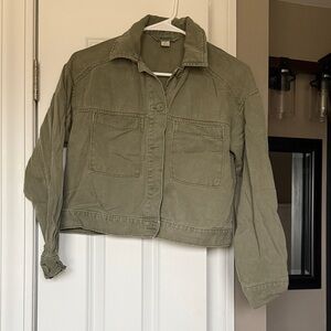 Old Navy Olive Jean Jacket